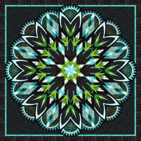 Bioluminescence in Tonga Batiks Valley Blossoms Collection