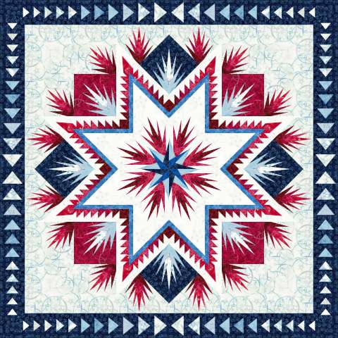 Star of Valor 80x80 This kit includes 16-1/2 total yards of Tonga Batiks designed by Judy and Judel Niemeyer. Fabric Only: $259.00 Kit with Replacement Papers: $315.00 Kit with Pattern: $342.00