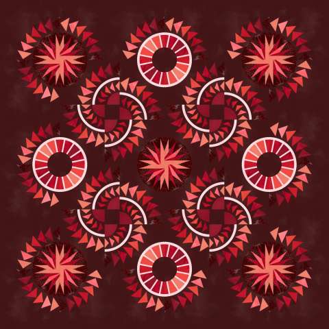 Riptides in ColorStock in Red This kit includes 14-3/8 total yards of Timeless Treasures ColorStock fabric line. Fabric Only: $228.00 Kit with Replacement Papers: $286.50 Kit with Pattern: $310.00