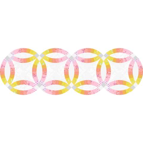 Wedding Ring Table Runner Tula Pink True Colors