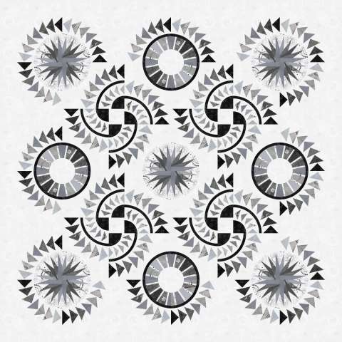 Riptides White with Black This kit includes 14-3/8 total yards of Timeless Treasures ColorStock fabric line. Fabric Only: $228.00 Kit with Replacement Papers: $286.50 Kit with Pattern: $310.00