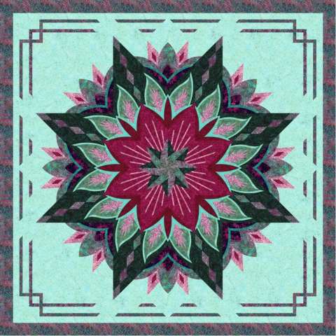 Kali Mixer KING– Totally Tropical Colorway Quilt Kit