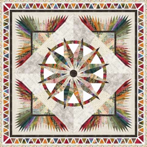 Sundial in Tim Holtz 'Style' Fabrics