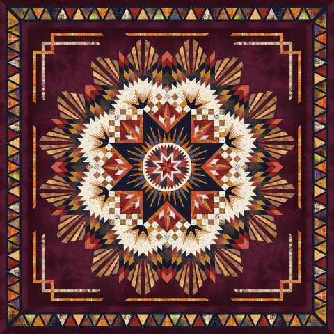 Eternal Autumn King Expansion in Assorted Tim Holtz Collections • 118x118 This kit includes enough fabric to complete the original pattern and the Floating Triangles King Expansion Border. Fabric Only: $499.00 Kit with Replacement Papers: $606.00 Kit with Pattern: $638.00