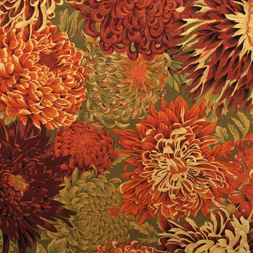 Free Spirit - Kaffe Classics Japanese Chrysanthemum - PJ41.BROWN