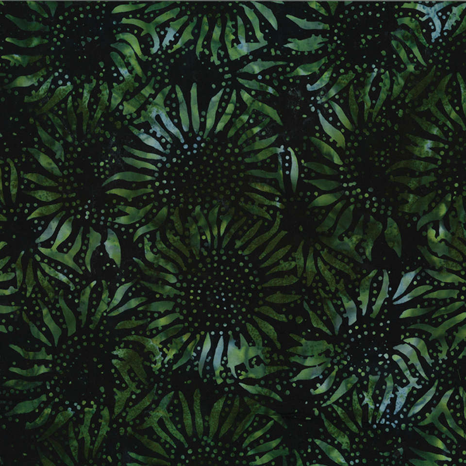 Hoffman California Fabrics - 2016 Winter Batiks - 884-216-Black-Jade-H#19