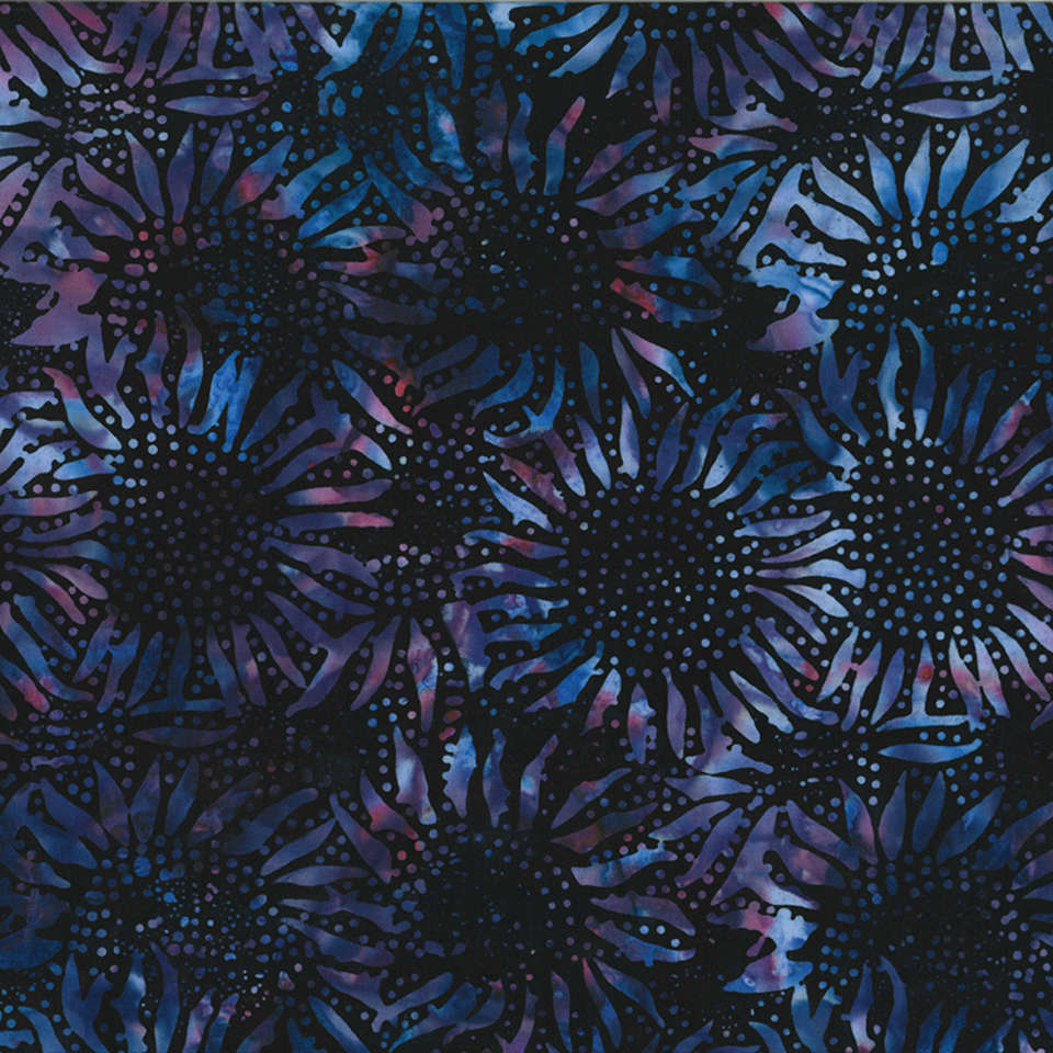 Hoffman California Fabrics - 2016 Winter Batiks - 884-197-Black-Grape-H#26