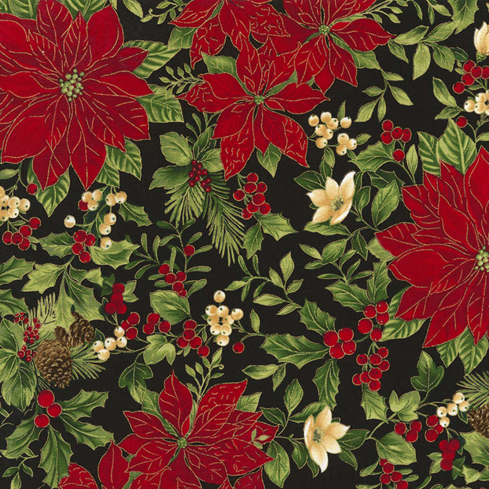 Timeless Treasures - Joyful Season - Holiday-CM5964-Black