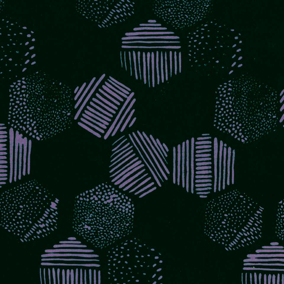 Hoffman California Fabrics - Me + You - 180-197-Black-Grape