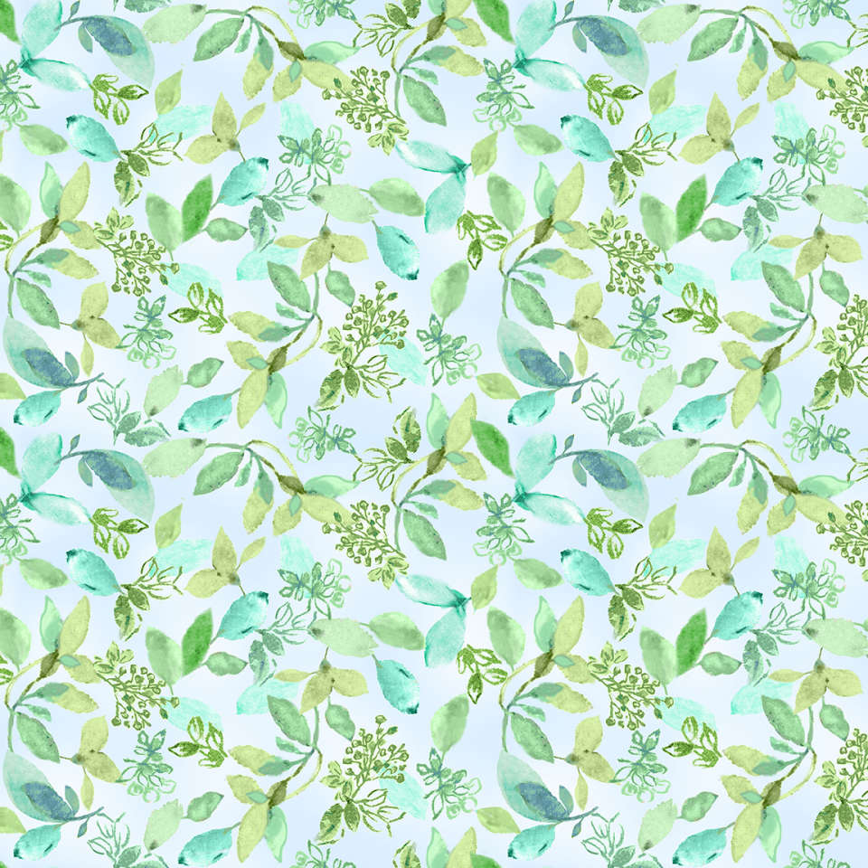 Timeless Treasures - Spring Song - FLEUR-CD8618 AQUA