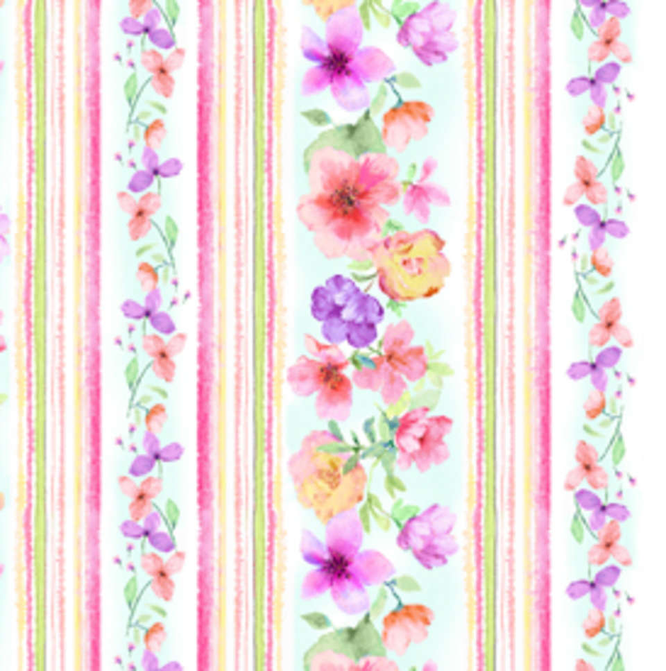 Timeless Treasures - Spring Song - FLEUR-CD8613 WHITE