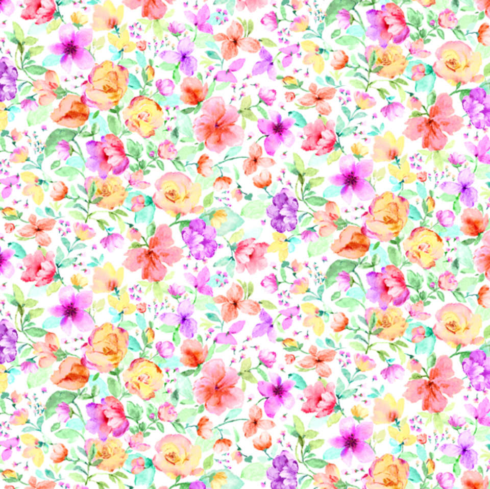 Timeless Treasures - Spring Song - FLEUR-CD8614 WHITE