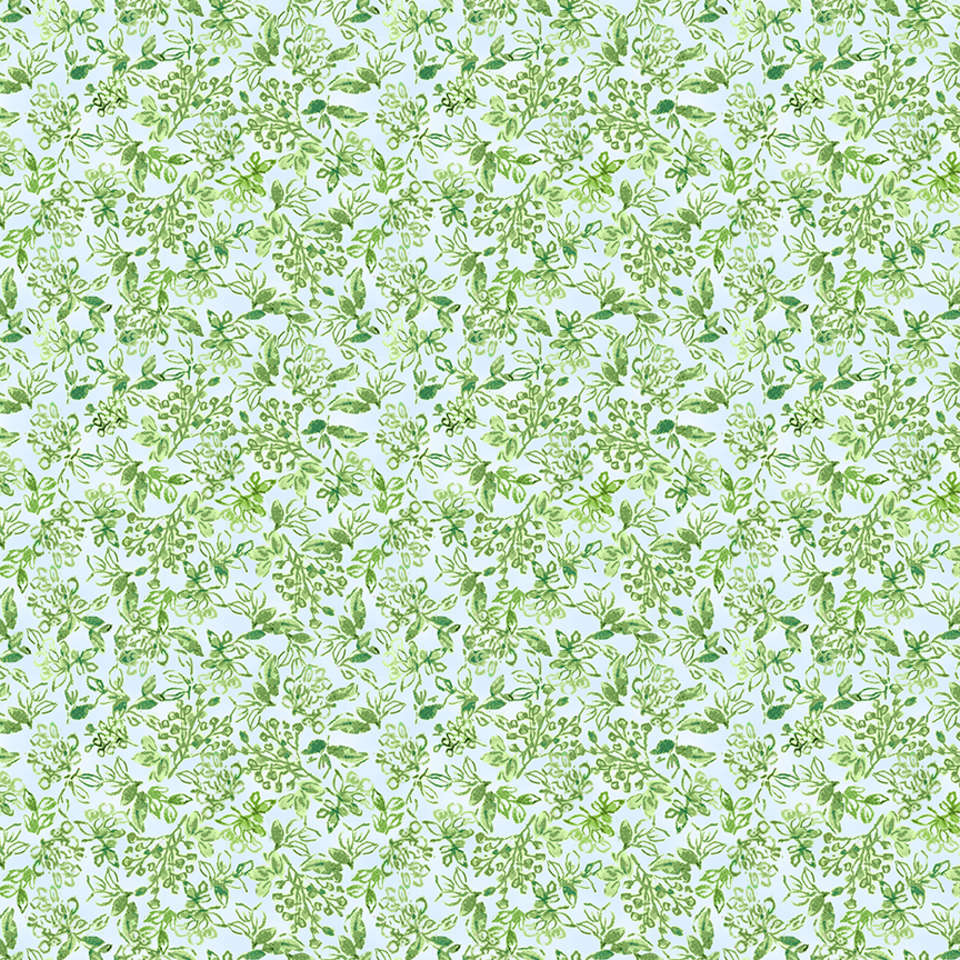 Timeless Treasures - Spring Song - FLEUR-CD8619 AQUA