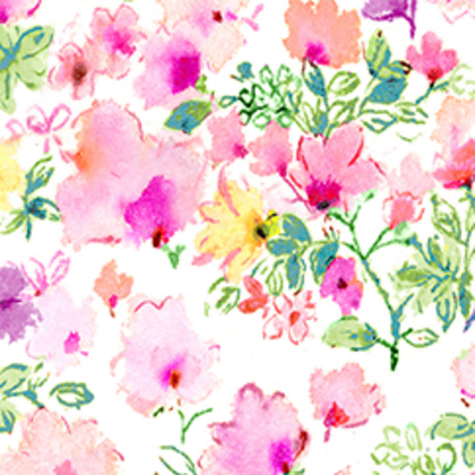 Timeless Treasures - Spring Song - FLEUR-CD8615 WHITE