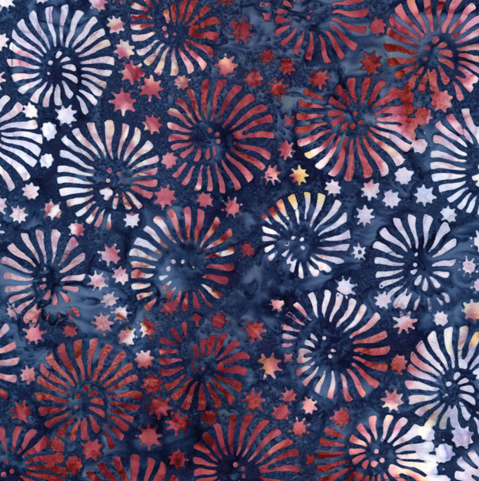 Timeless Treasures - Tonga Firework - TONGA-B8214 PATRIOT