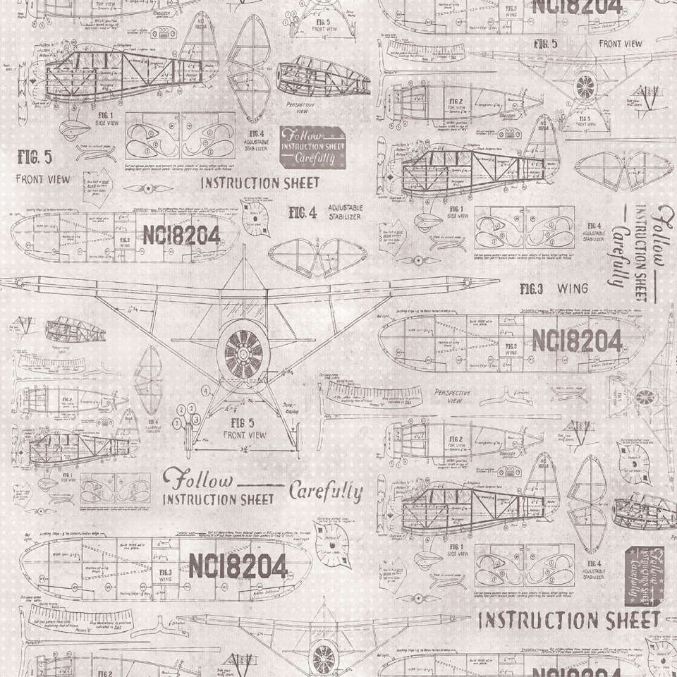 Free Spirit - Monochrome - PWTH174.PARCHMENT Model Airplanes