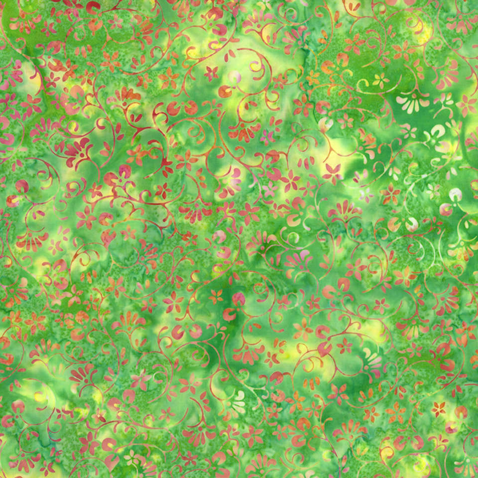 Hoffman California Fabrics - Paradise - T2399-519-Hibiscus