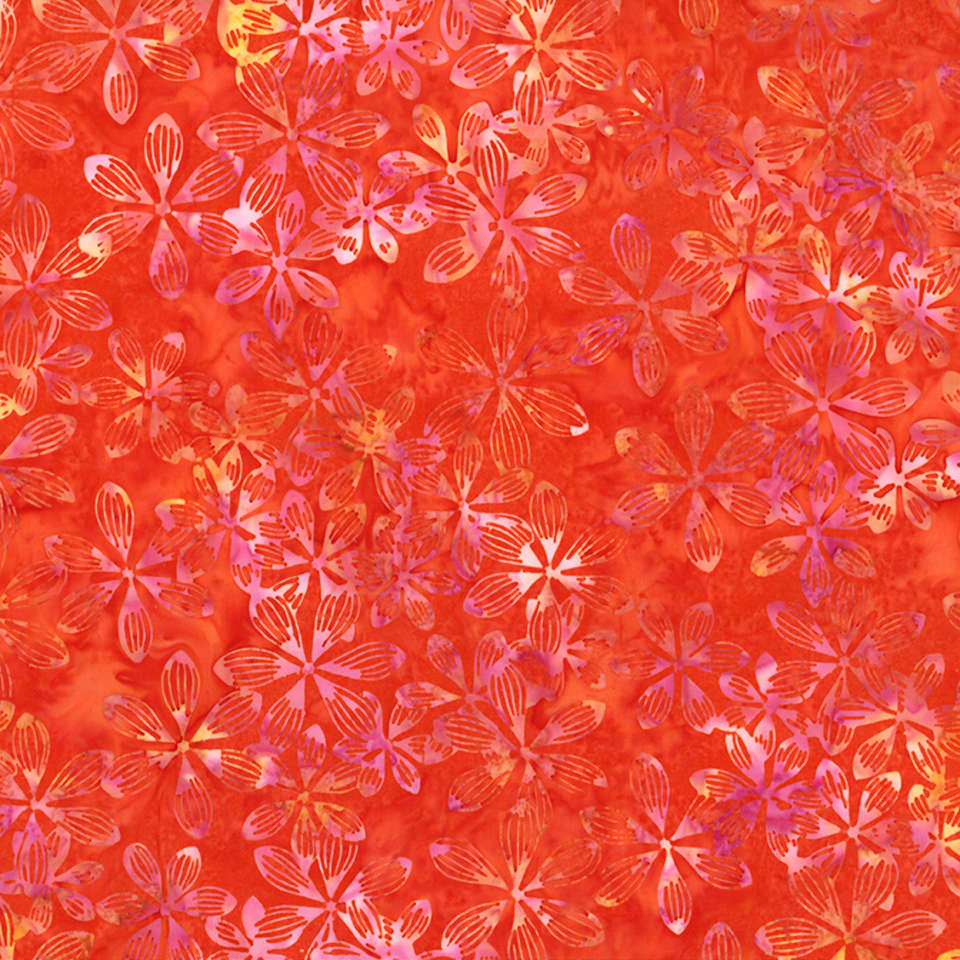 Hoffman California Fabrics - Paradise - T2398-469-Nasturtium