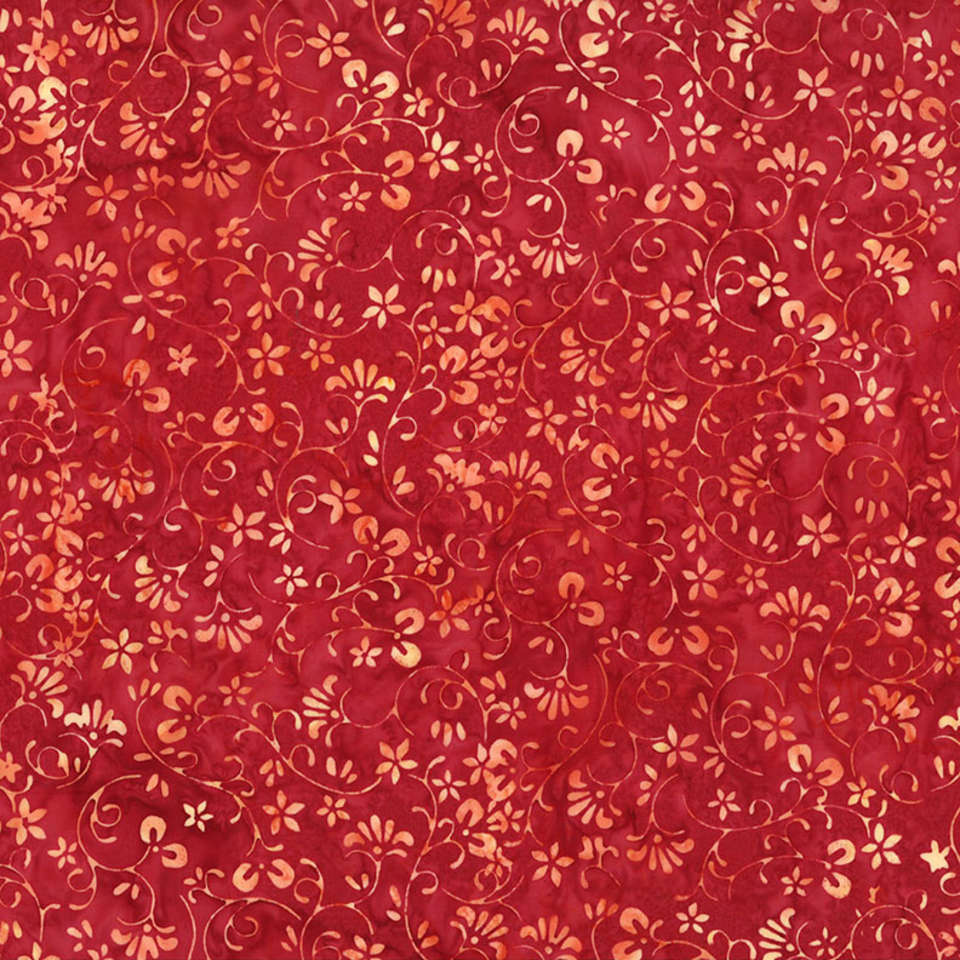 Hoffman California Fabrics - Paradise - T2399-292-Cardinal