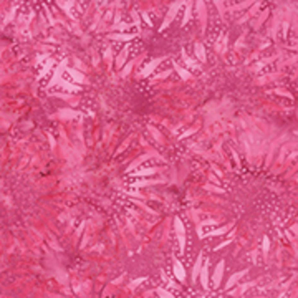 Hoffman California Fabrics - 884 Sunflowers Batiks - 884-12-Pink