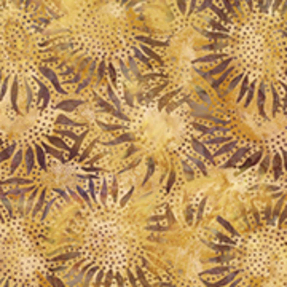 Hoffman California Fabrics - 884 Sunflowers Batiks - 884-36-Amber