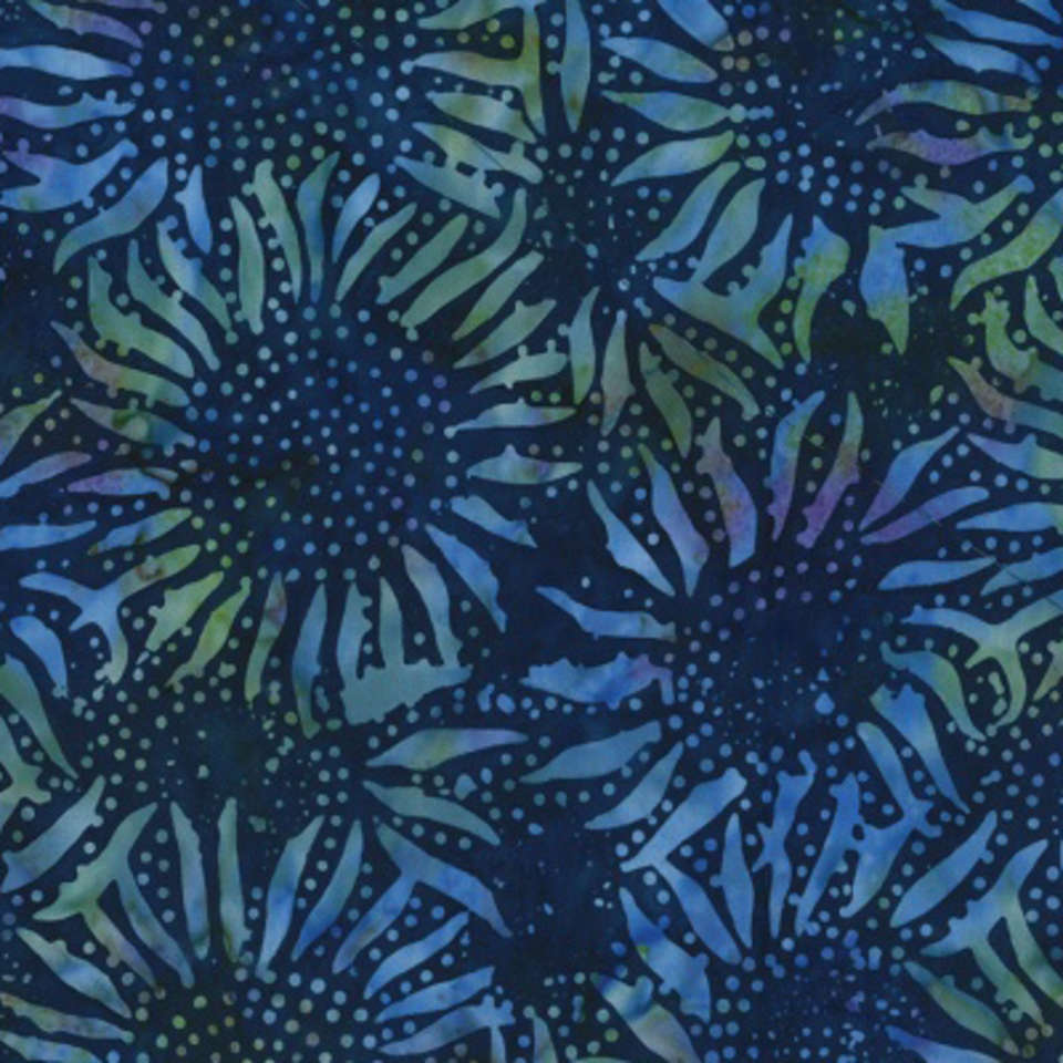 Hoffman California Fabrics - 884 Sunflowers Batiks - 884-123-Lapis