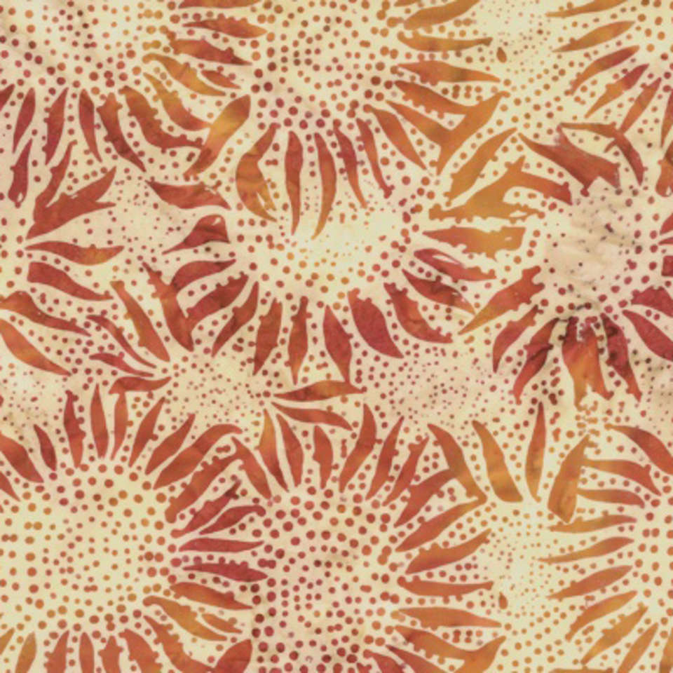 Hoffman California Fabrics - 884 Sunflowers Batiks - 884-389-Paprika