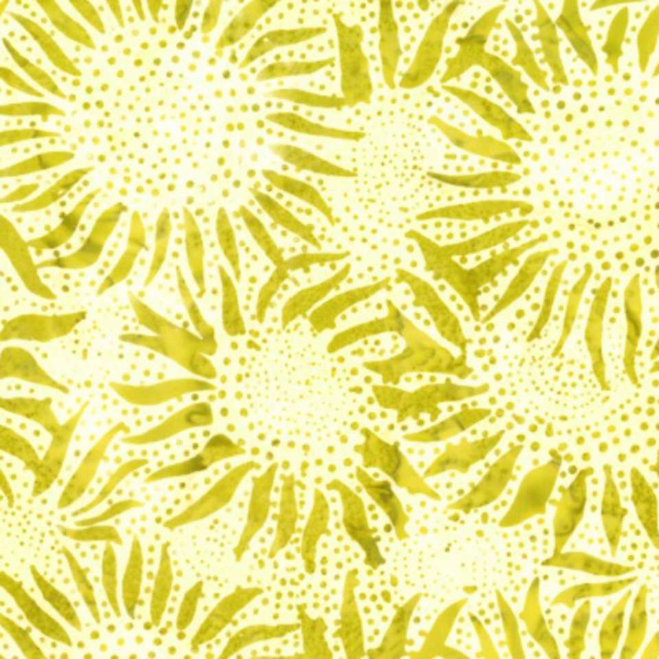 Hoffman California Fabrics - 884 Sunflowers Batiks - 884-481-Key_Lime