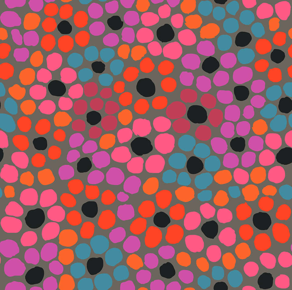 Free Spirit - Kaffe Fassett Collective February 2023 - PWBM077.GREY Flower Dot