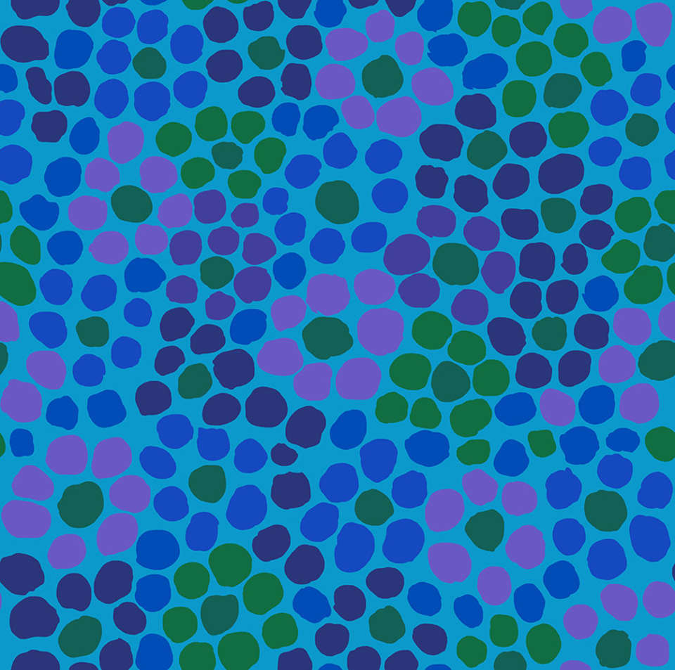 Free Spirit - Kaffe Fassett Collective February 2023 - PWBM077.BLUE Flower Dot