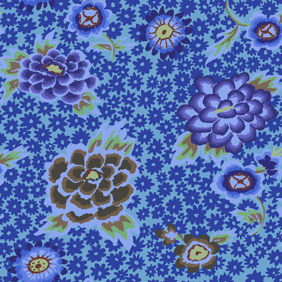 Free Spirit - Kaffe Fassett Collective February 2023 - PWGP186.BLUE Charlotte