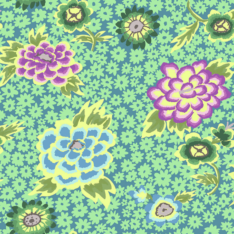 Free Spirit - Kaffe Fassett Collective February 2023 - PWGP186.TEAL Charlotte