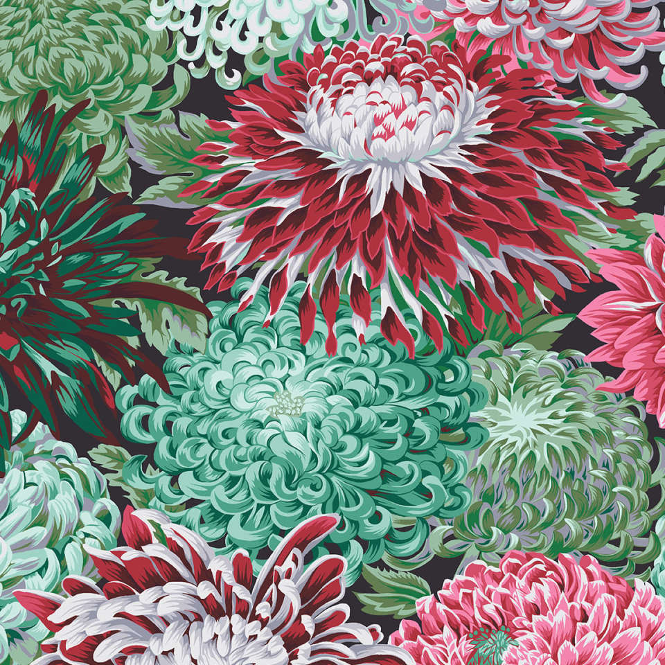 Free Spirit - Kaffe Fassett Collective February 2023 - PWPJ041.BLUSH Japanese Chrysanthemum2