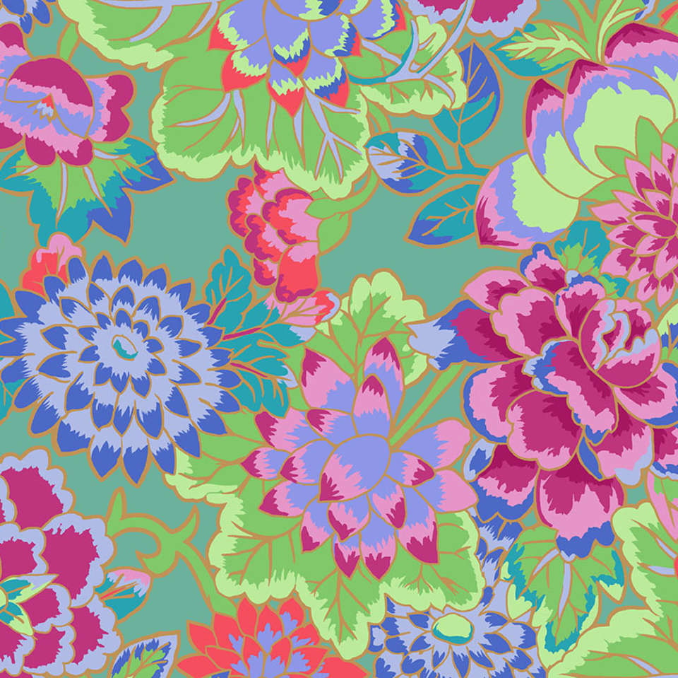 Free Spirit - Kaffe Fassett Collective February 2023 - PWGP046.AQUA Cloisonne