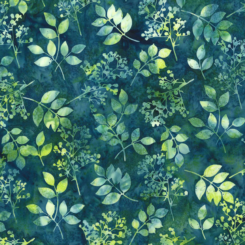 Hoffman California Fabrics - Fawn and Fauna - T2431-577-Bayou