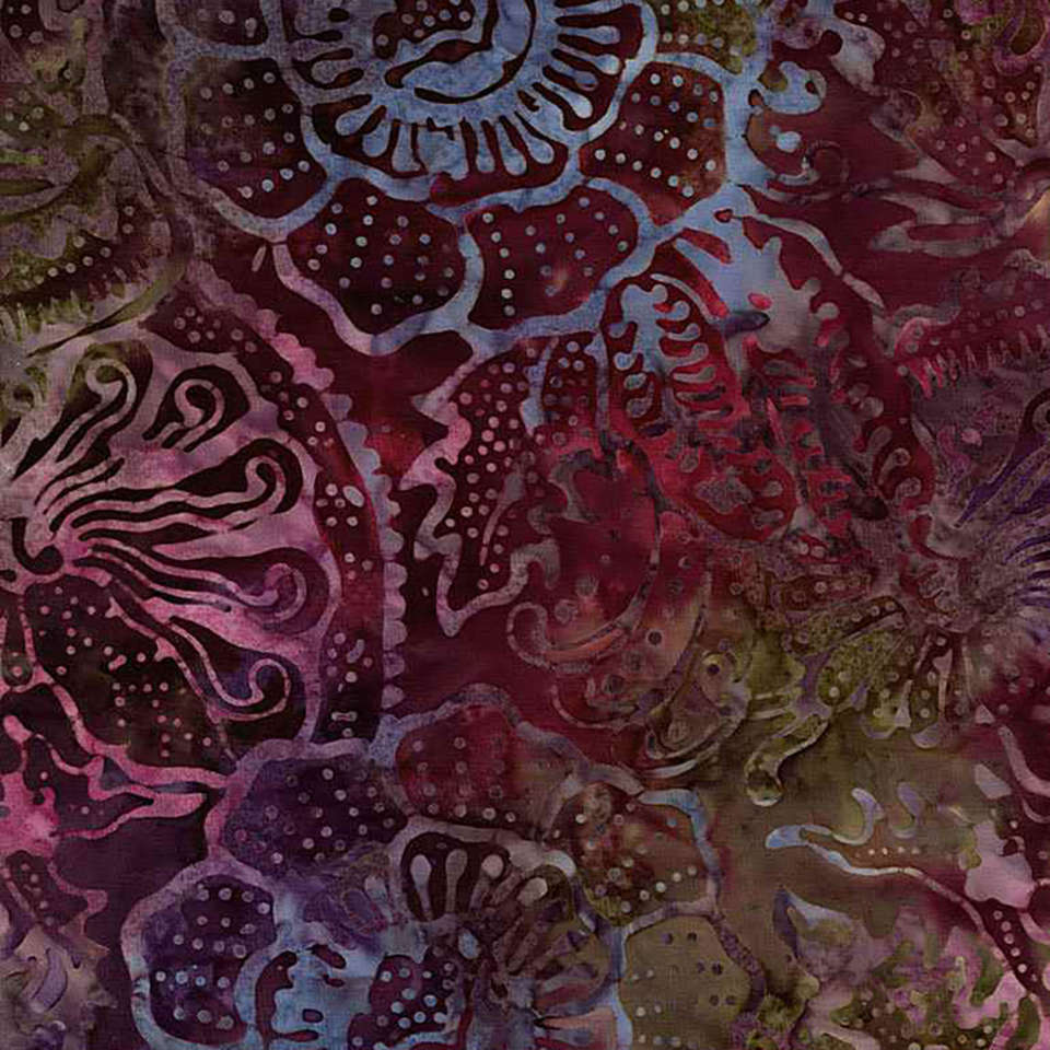 Timeless Treasures - Tonga Plum Fusion - TONGA-B8385-PASSION