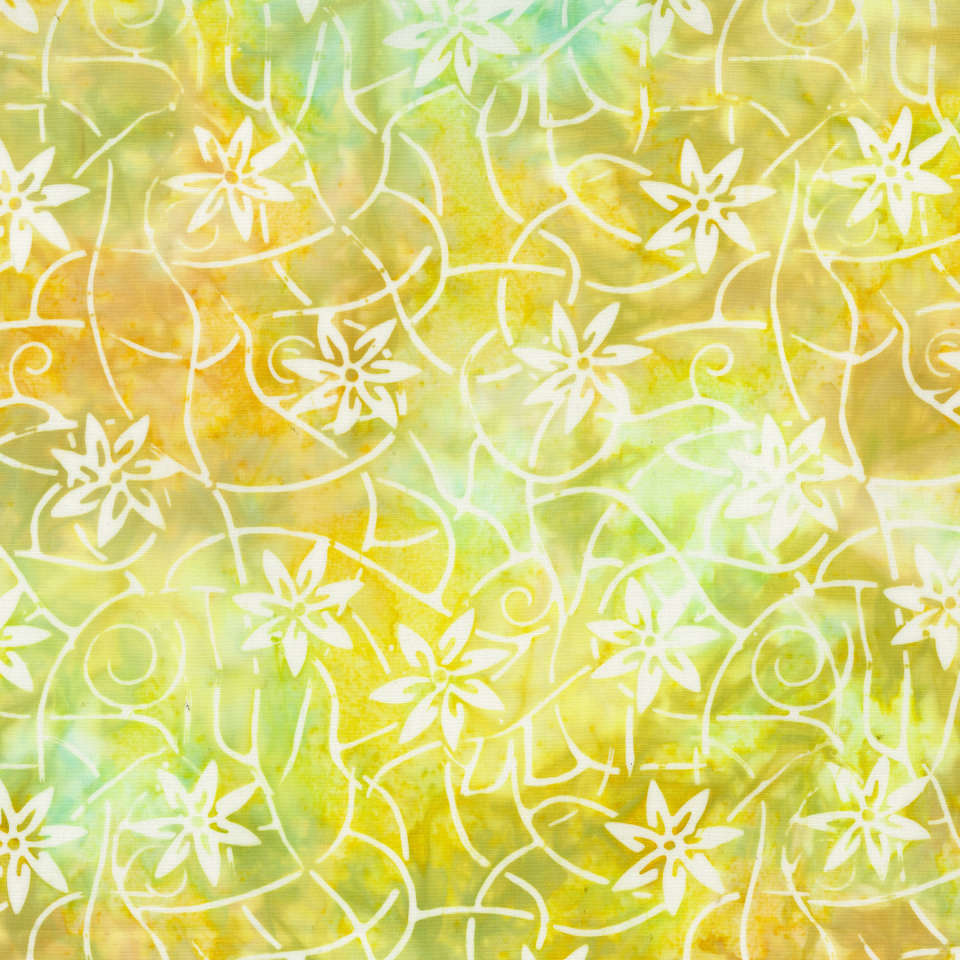 Timeless Treasures - Tonga Hydrangea - Tonga-B8162 Citrus