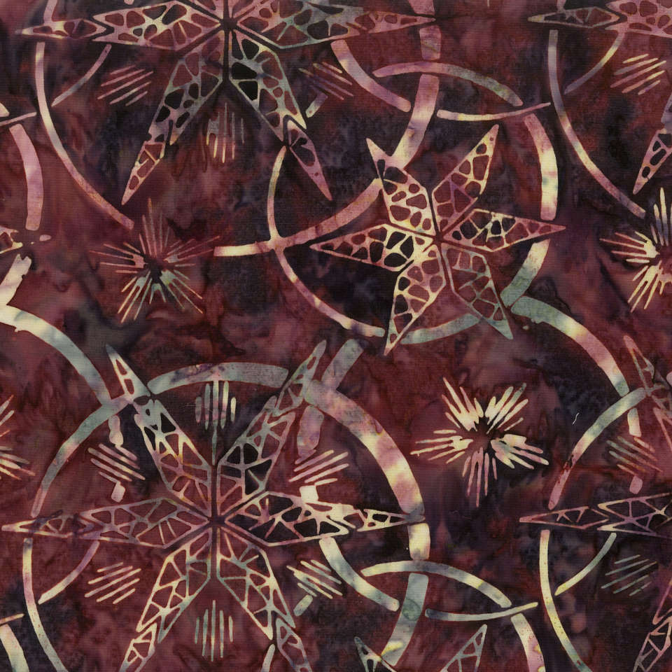 Timeless Treasures - Tonga Mini Collection Maple Leaf - Tonga-B8788 Umber