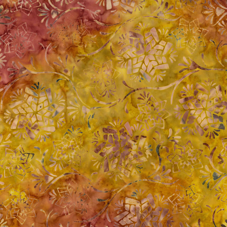 Timeless Treasures - Tonga Mini Collection Maple Leaf - Tonga-B6876 Honey