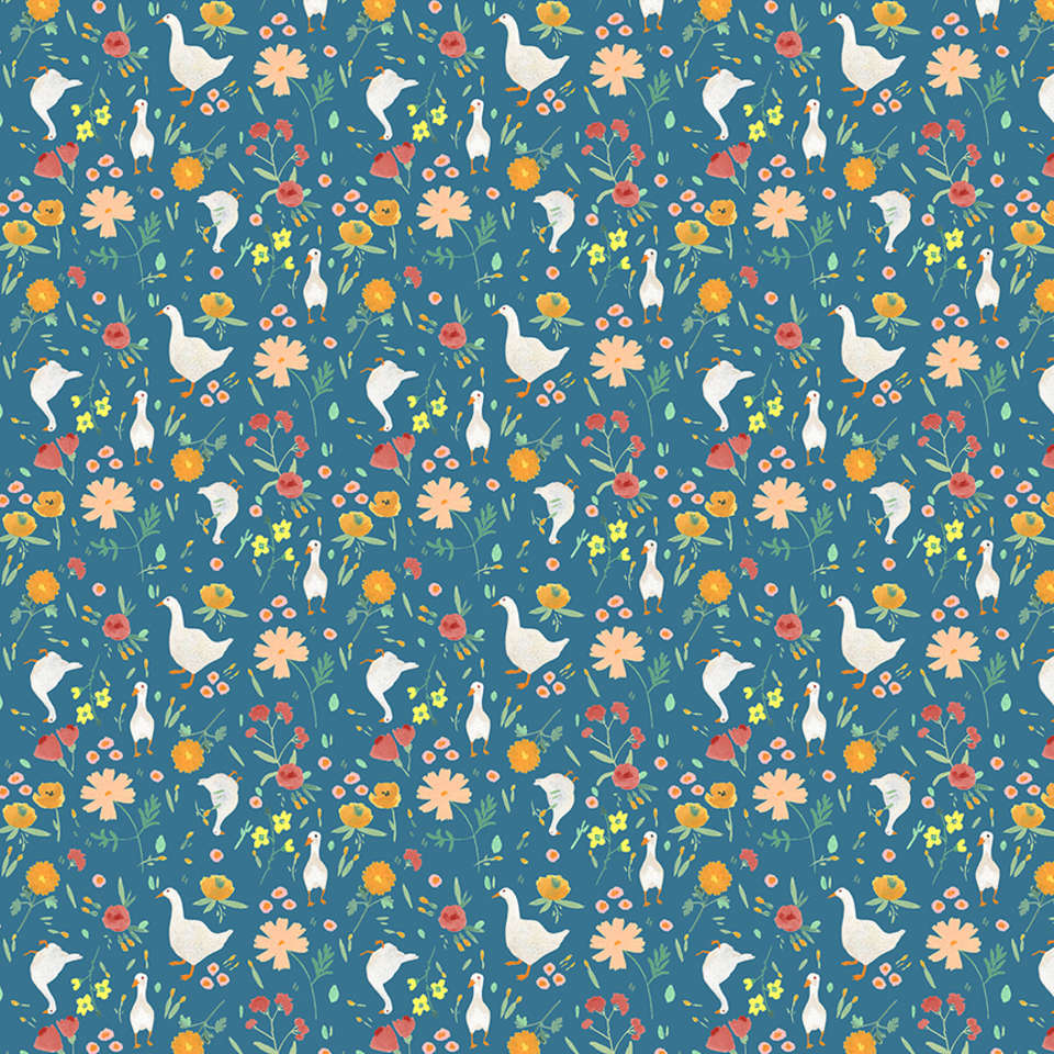 Timeless Treasures - Homestead - Rachel-CD1556 Blue