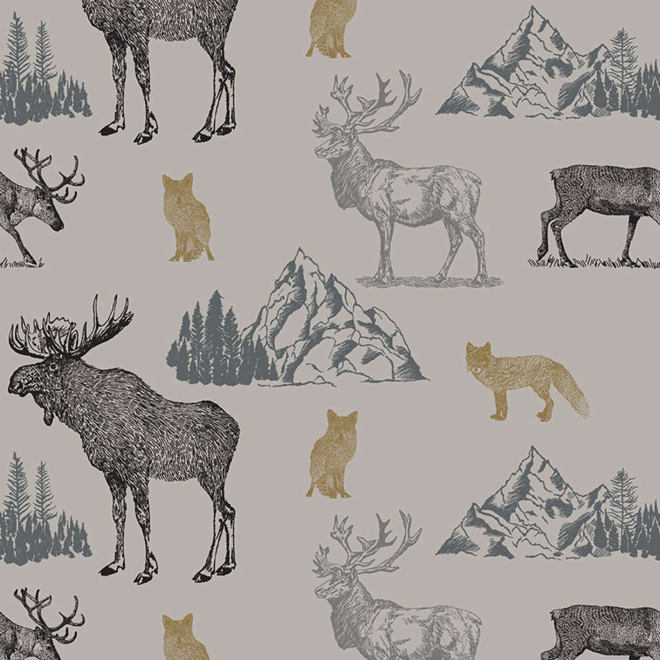 Riley Blake Designs - Timberland - C10330-LTGRAY