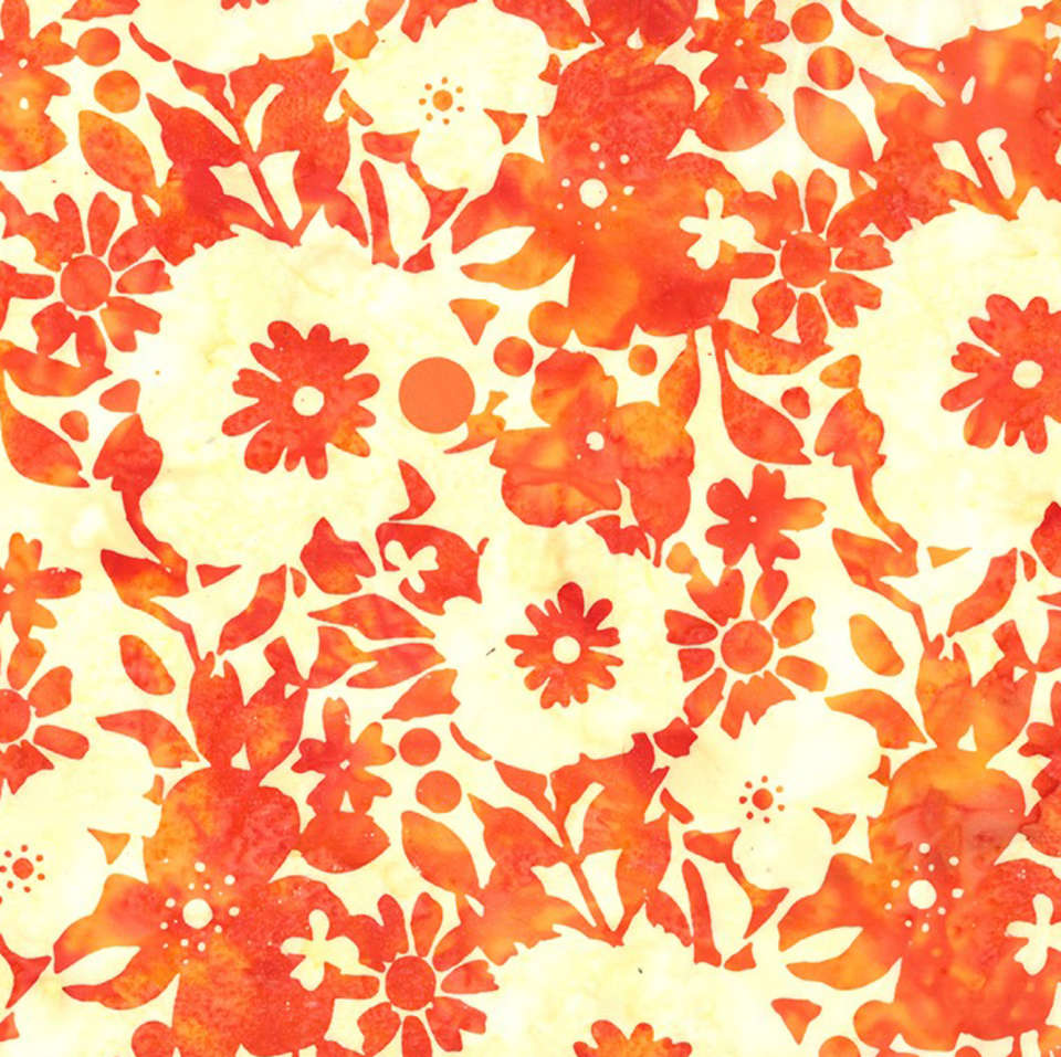 Hoffman California Fabrics - Tropical Spice - U2496-224-Poppy