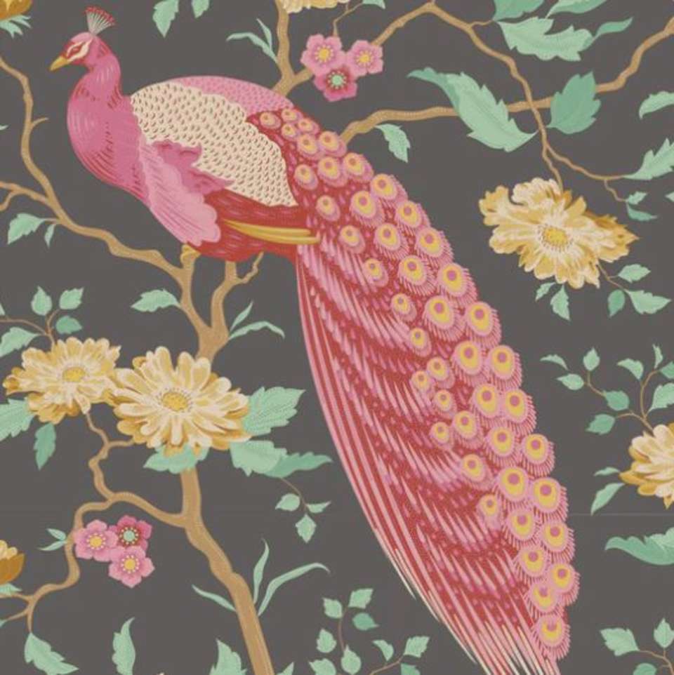 Jubilee Creme Bird Tree Fabric by Tone Finnanger - Tilda Fabrics