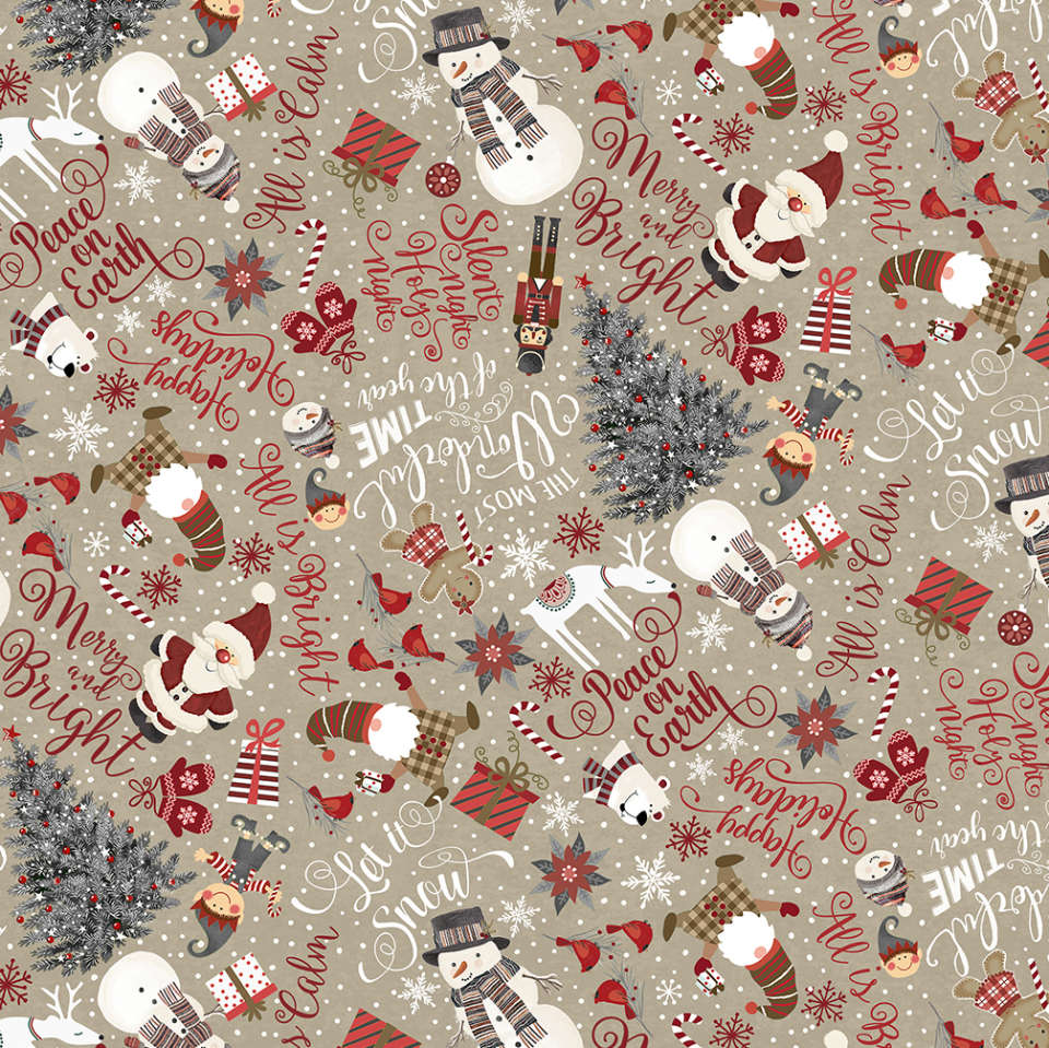 Timeless Treasures - Let It Snow - Gail-CD1460 Natural