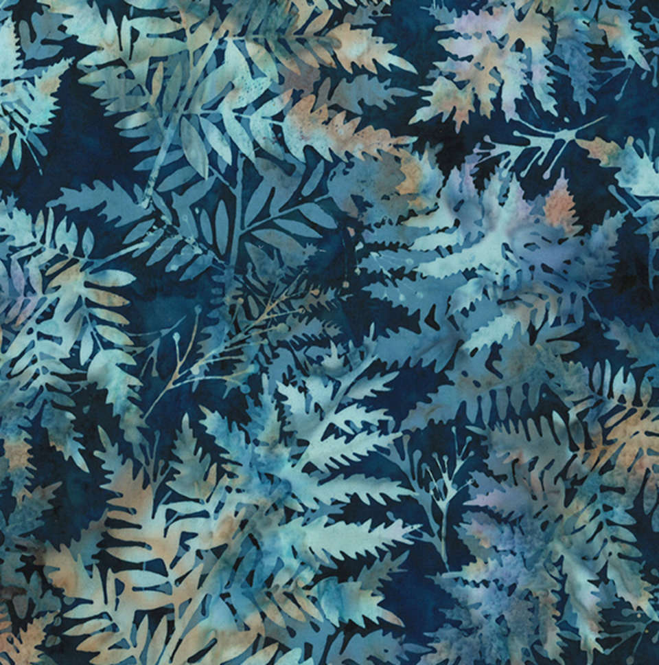 Hoffman California Fabrics - Very Berry Blue - V2518-19-Navy