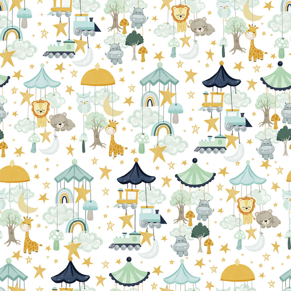 Riley Blake Designs - It's a Boy - C13251-WHITE