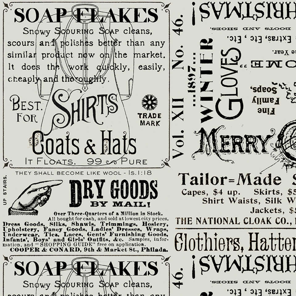 Riley Blake Designs - White as Snow - C13554-GRAY