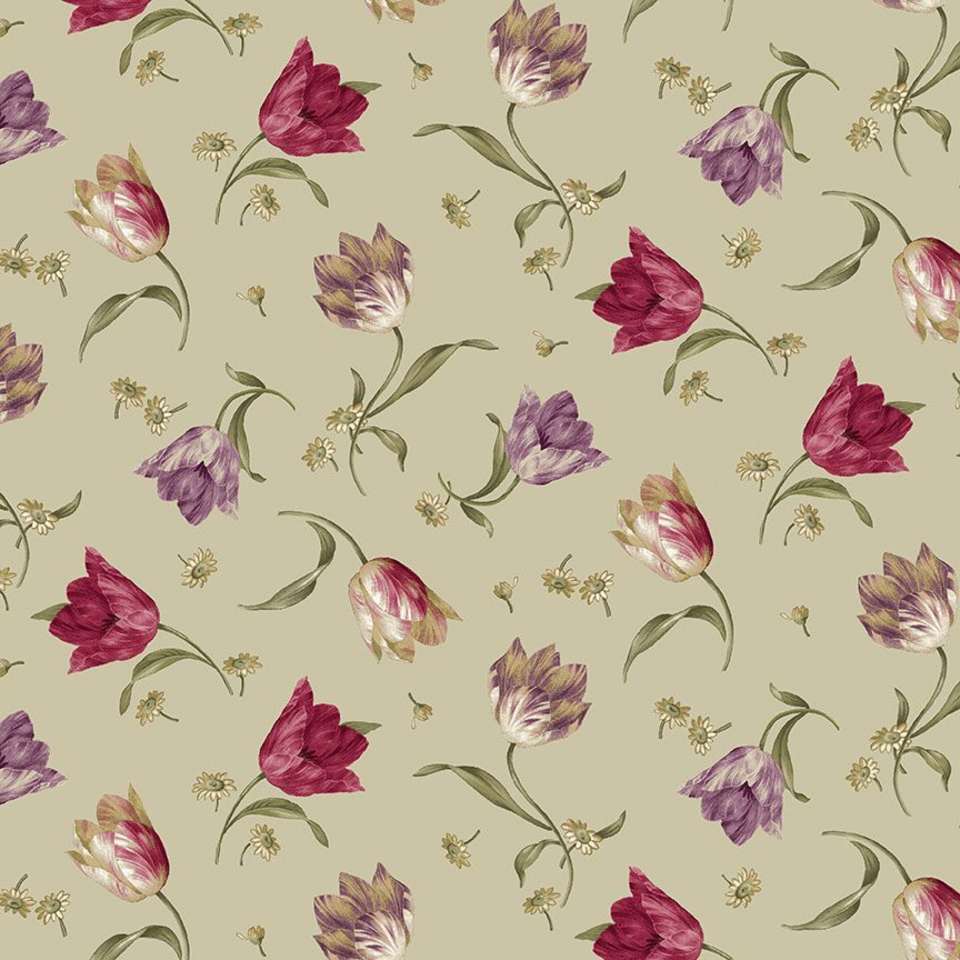 Timeless Treasures - Laurel - FLEUR-CD1905-SAGE