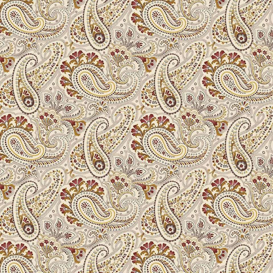 Timeless Treasures - Laurel - PAISLEY-CD1909-CREAM