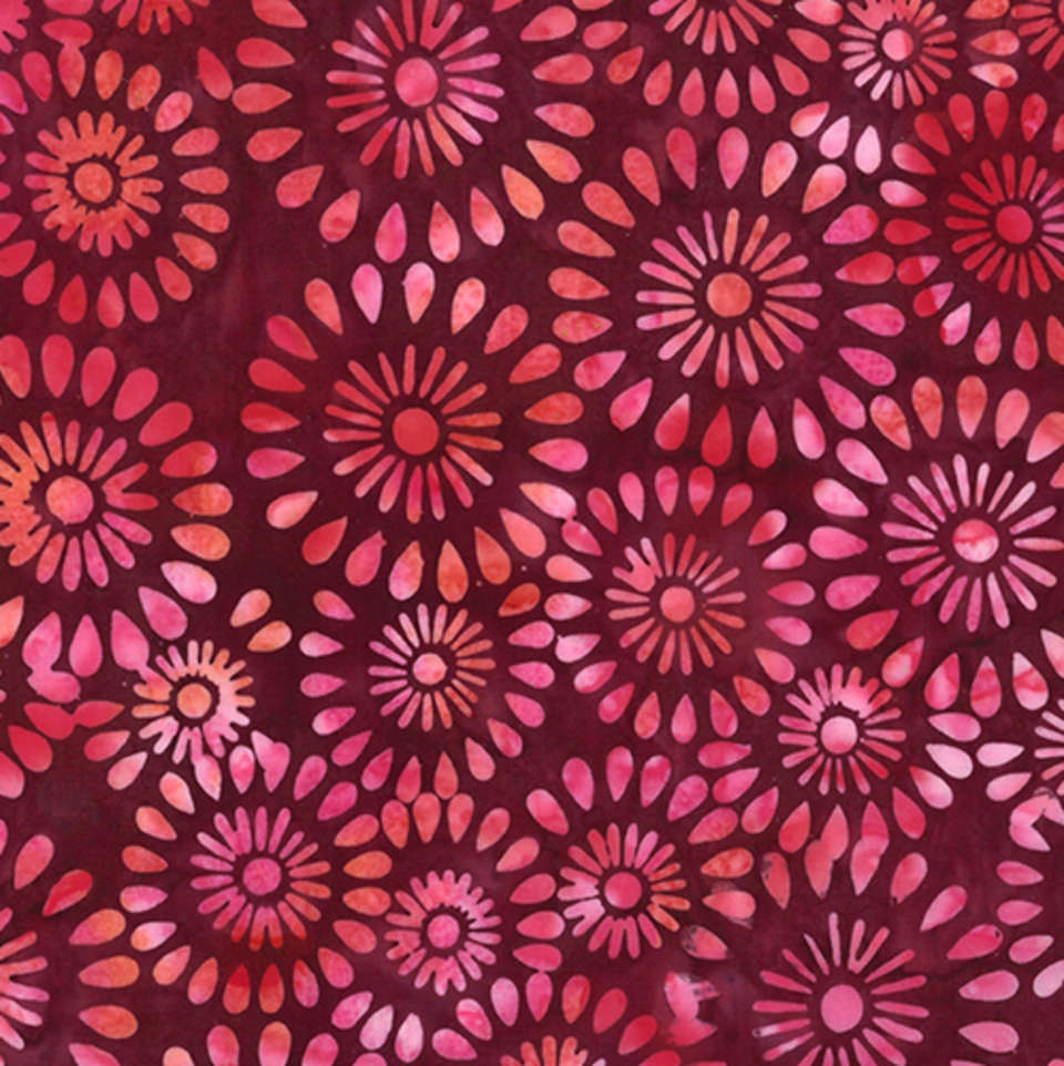 Hoffman California Fabrics - Boho - V2538-38-Burgundy